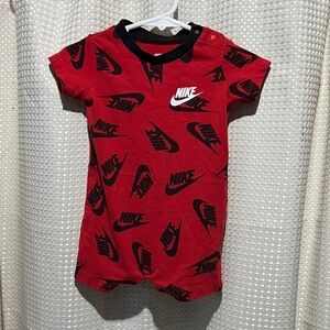 Nike Kids Red and Black Logo Shorts Outfit